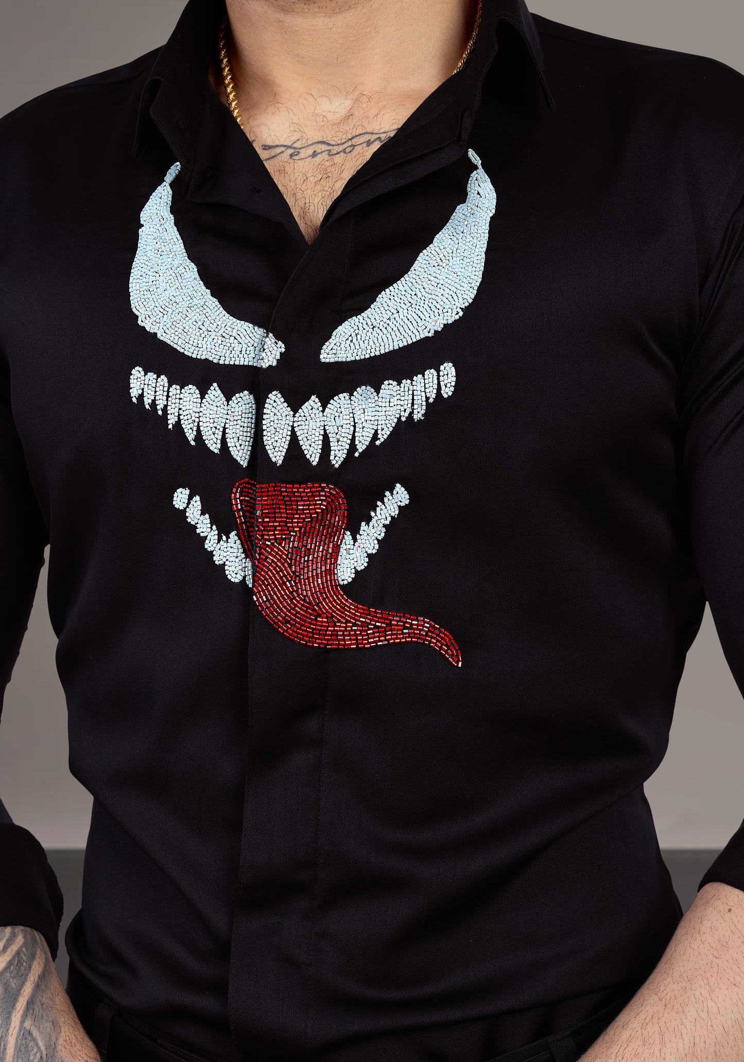 Venom Luxury Hand Embroidered Shirt