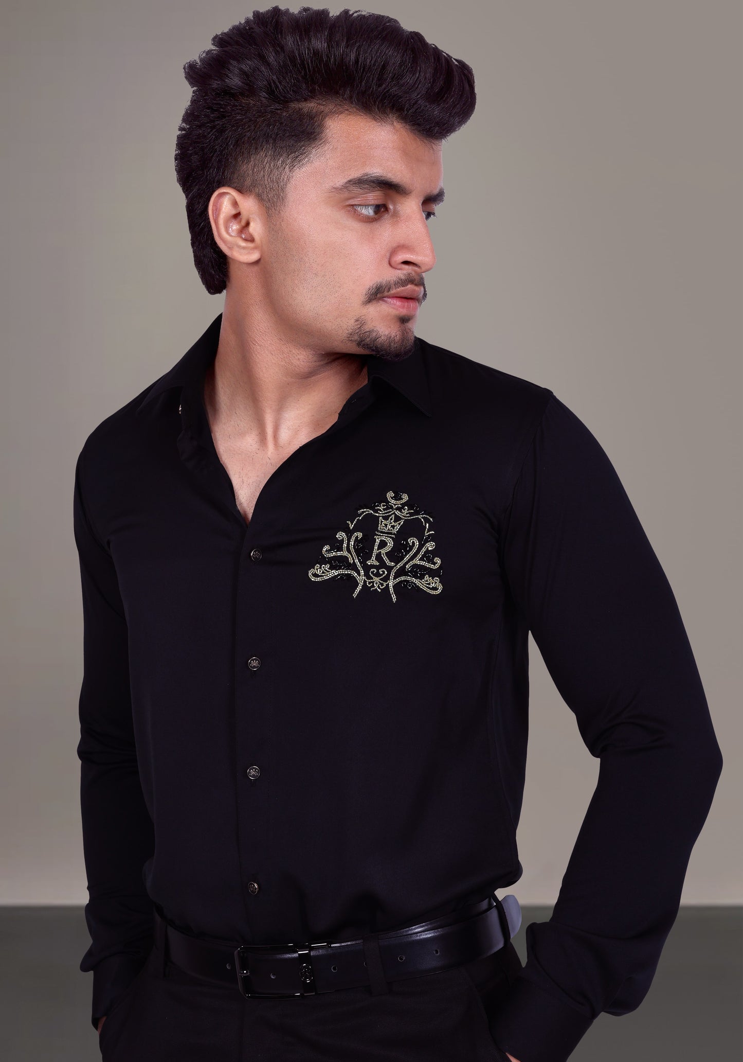 Your Name Initial Hand Embroidered Shirt