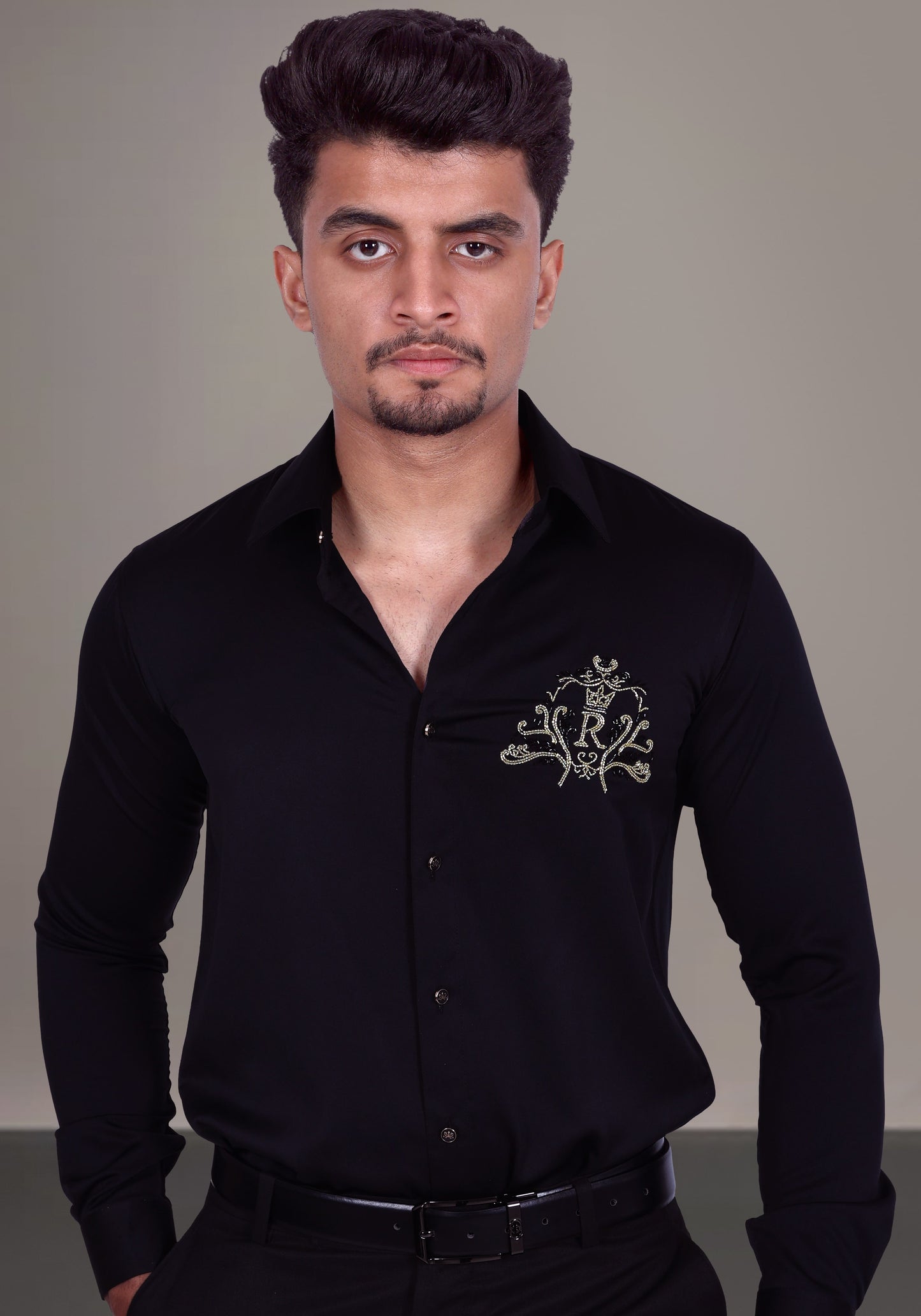 Your Name Initial Hand Embroidered Shirt