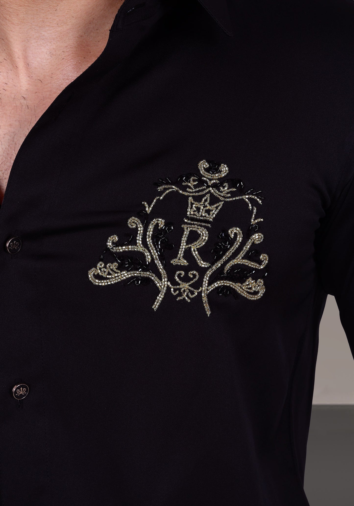 Your Name Initial Hand Embroidered Shirt